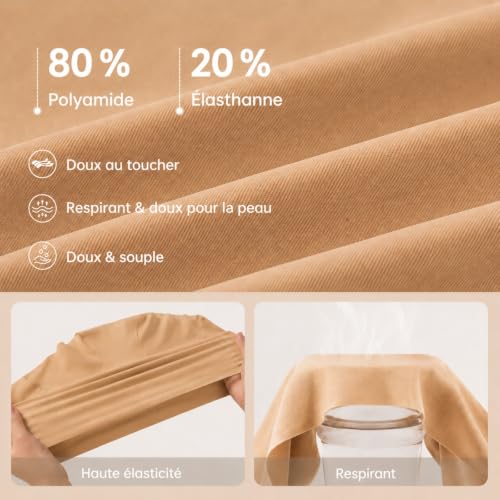 Sous-vêtements de taille moyenne sans couture pour femmes Culotte de protection pour femmes Sexy Comfortable Lingerie (FR/ES, Alpha/lettres, TG, Taille normale, Taille normale, Pack de 6 - Nude) – vue 6