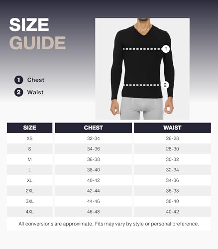 Image of Thermajohn Long Johns Men's Thermal Underwear V Neck Fleece Lined Base Layer Set Cold Weather