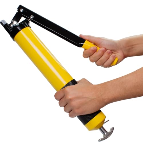 Engraxadeira Bomba De Graxa Manual Bico Rígido E Flexível 13 Polegadas