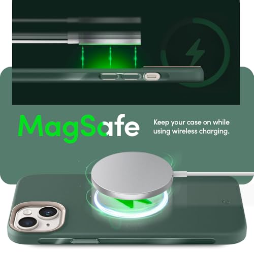 Image of Spigen Cyrill UltraColor Mag | iPhone 14 Plus Case | Green iPhone 14 Plus Back Cover | TPU+Poly Carbonate - Kale