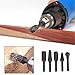 5pc Black Woodworking Rotary File DIY Grinding Accessories Set Electric Grinding Head Tool