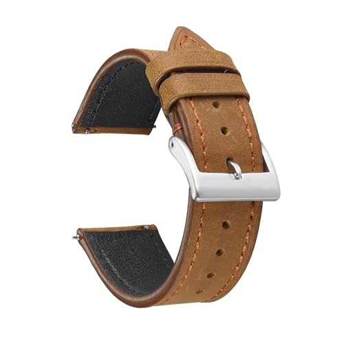 HuanJ Xgbv 18mm 19mm 20mm 21mm 22mm NCbN[XuXbg gX^C YEHb` fB[XANZT[ voh(Light brown,21mm)