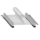 1.Paket umfasst: 10 Stück klammerbügel kleiderbügel hosenbügel metall rockbügel hosenspanner,klassisch, aber elegant