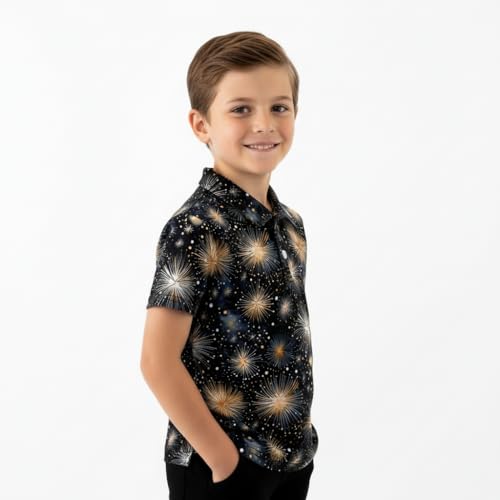 Image of Unique Baby Short Sleeve Collared Boys Polo Shirt, Toddler Kids Polo Shirts