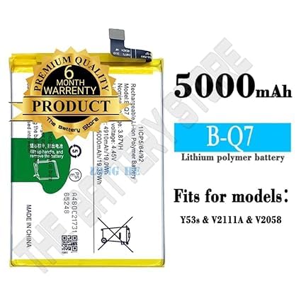 Image of Original B-Q7 Battery for Vivo Y53S Battery with 6 Month warrenty** (Y000002852)