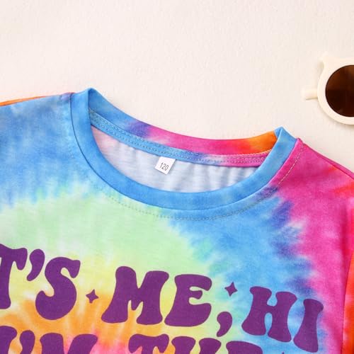 Image of Its Me Hi Im The Birthday Girl Shirts Kid Girl Birthday T-Shirt Outfit B-Day Party Tie Dye Short Sleeve Tee Top 6-12Y