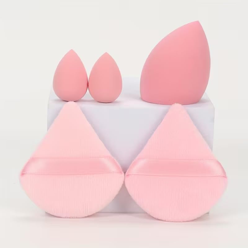 blender sponge set, with pizza puff makeup puff. (set of-5)