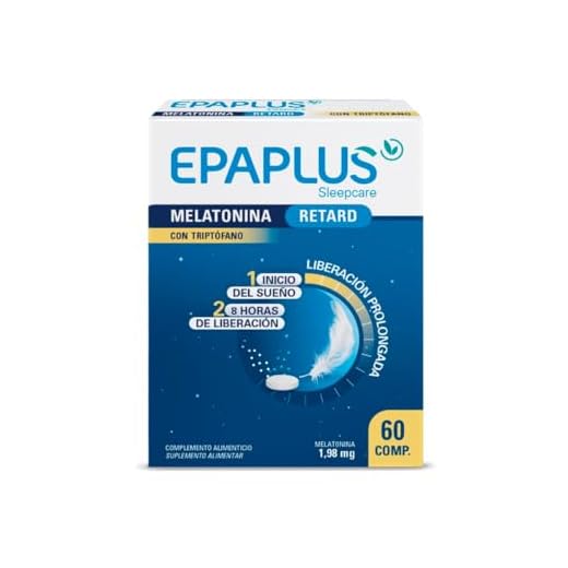 EPAPLUS Sleepcare, Melatonina Retard con Triptófano, Melatonina de Liberación Prolongada 8 Horas, Dormir Rápidamente,60 Comprimidos x 1,98 mg Melatonina Forte