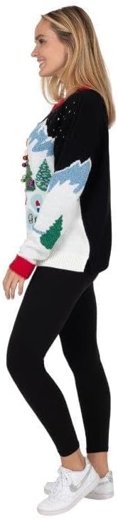Blizzard Bay Women's Crew Neck, Long Sleeve, Ugly Christmas Sweater - Image 8