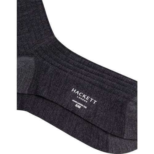 Hackett London Para Hombre. HMU30023 Calcetines Merino Largos Gris (S-M), Homewear, Lana - 2