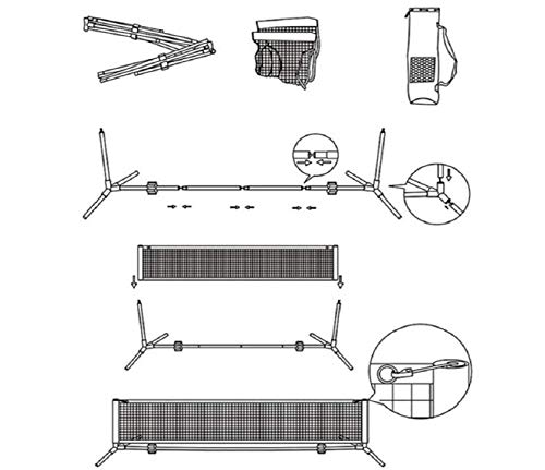 image for YAKITA Excellent Quality Badminton Net 4 Different Sizes Portable Net 