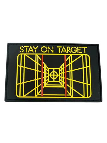 Patch Nation Stay on Target Airsoft Paintball   Parche moral de PVC (amarillo)
