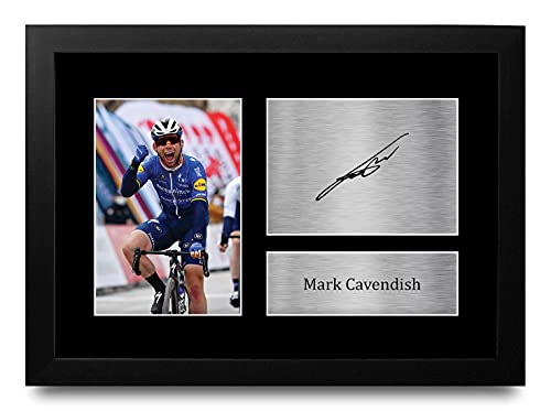 ✯ UN REGALO CHE Adoreranno - Diventa il Tour de Force con questa foto stampata firmata di uno dei ciclisti più famosi al mondo, Mark Cavendish. Il primo regalo per loro e una maglia gialla da regalo per te!