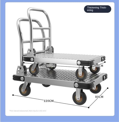 Carretilla plegable con plataforma y ruedas resistente miniatura 2