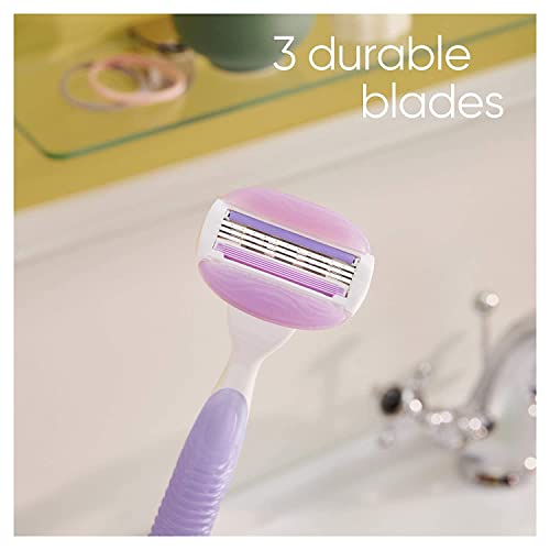 Gillette Venus ComfortGlide Freesia Women's Razor - 1 handle + 2 refills (Pack of 2) - image 5