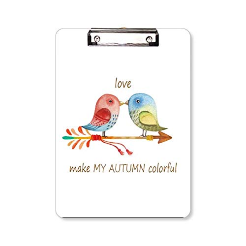 Bloc-notes oiseaux d'automne A4 coloré aux finitions soignées