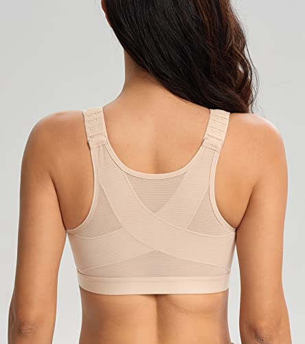Lemorosy Women's Full Coverage Posture Bra - Comfort and Double Support