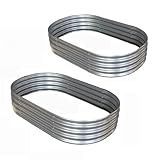 Galvanized Raised Garden Bed, 2-Pack 6×3x1ft Oval Steel Raised Garden Planters for Outdoor...