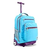 J World Sundance Laptop Rolling Backpack for Girls...