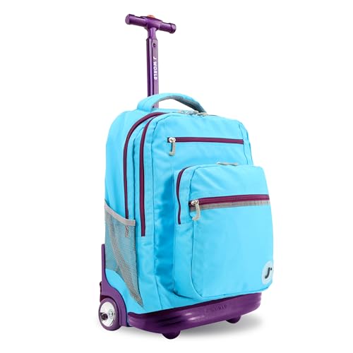 J World Sundance Laptop Rolling Backpack for Girls...