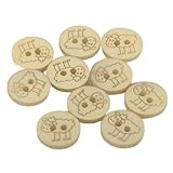 Plastique MDC Lot de 6 Boutons 2 Trous Mouton 15mm Beige
