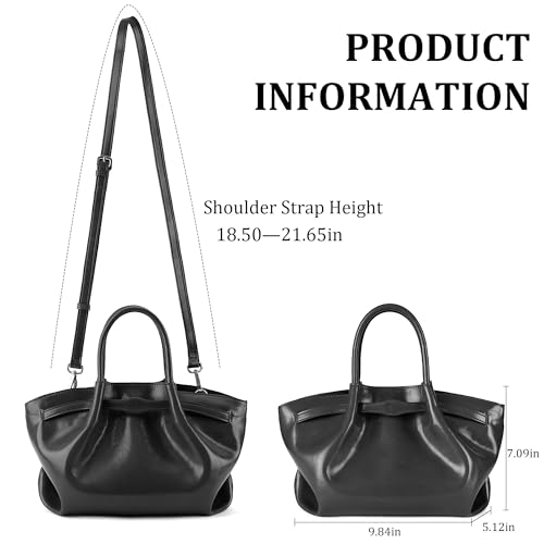Bolsa Tote Mediana Fruncida para Mujer miniatura 3