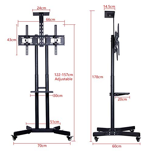 Soporte Móvil para TV con Ruedas, Carga 45 kg miniatura 4