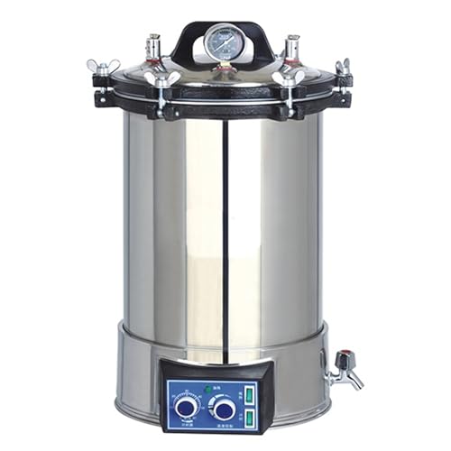24L Portable Electric Heated Autoclave Machine Stainless Steel Pressure Steam Sterilizer with Temperature Control YX-24LDJ