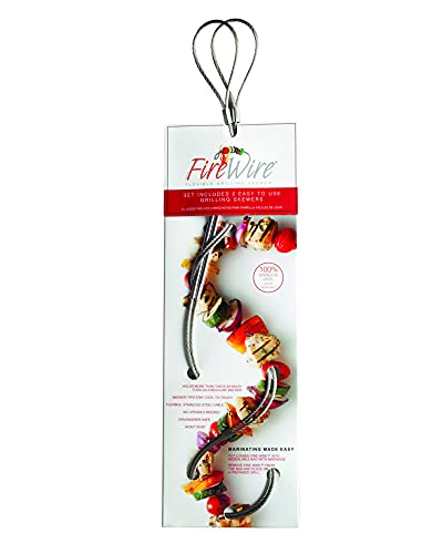 Fire Wire Stainless Steel Flexible Grilling Skewer, Set of 2