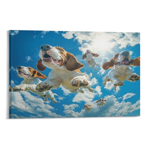 Affiche chien Beagle 40x60 cm pour salon et chambre