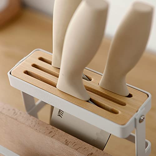 Bloque de cuchillos con soporte de tabla que optimiza el secado de utensilios 5