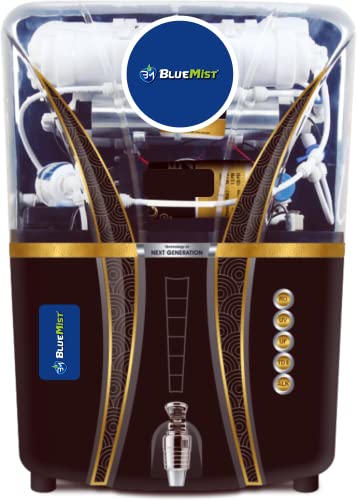 Image of BLUEMIST 12 L Premium black Copper RO Water Purifier | RO+UV+UF+TDS Control | Purified Water with Goodness of Copper (Copper RO Water Purifier) | Colour White