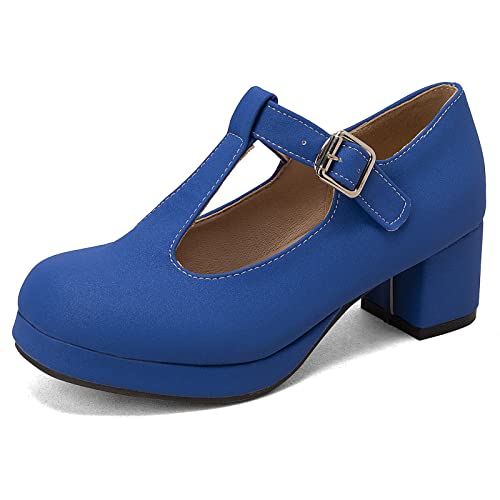 Escarpins robe bout carré Lizoleor bleu pour un style business raffiné