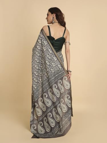 Image of RATAN Women's Pure Soft Cotton Saree with Blouse Piece | Lightweight Breathable Daily Wear Cotton Saree | Traditional Printed Saree for Office Casual & Summer Wear