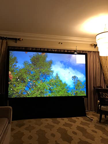 Image of Elite Screens Sable Frame StarBright 9, 156-inch Diag. 2.40:1 Cinemascope, 4K /8K Ultra HD Ceiling Ambient Light Rejecting (CLR /ALR) Fixed Frame Projector Screen Movie Home Theater, ER156C-SB9