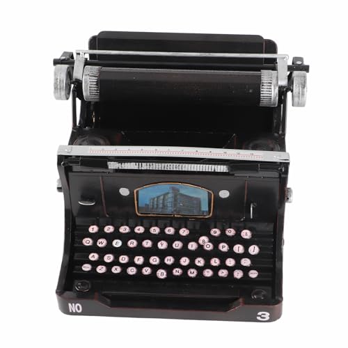 Haofy Macchina da Scrivere Vintage Portatile, Macchina da Scrivere Funzionale in Miniatura, Costruzione in Ferro Fatta a Mano, Ideale per gli Appassionati di Arredamento retrò e Scrittura