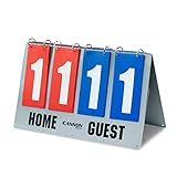 Cannon Sports Flip Scoreboard with Home & Guest Numbers for Score Keeper, Baseball, Volleyball & Tennis