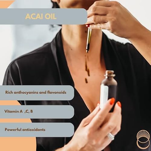 The Glo Haus Acai Berry Oil. 100% Pure Cold Pressed Carrier For Skin & Hair. Natural Antioxidant Suitable For All Skin Types. 2Oz #TOP1