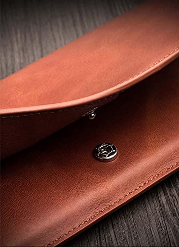 Étui en cuir véritable pour iPhone 13 Pro Max protection intégrale rouge - 6