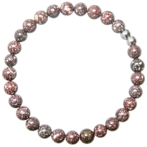 Bracelet porphyre impérial rouge 6 mm au quotidien | Bijou naturel zen