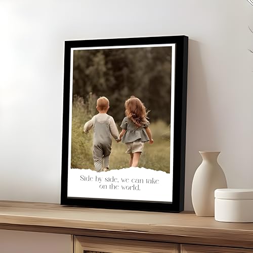 Image of Art Street Brother Customized Photo Frame with Photo Upload, Personalised Photo Frame with Photo Upload for Gifting to Friends, Family, and Relatives (9x13 Inch)