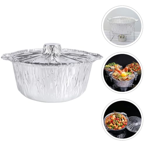 Olla de papel de aluminio para calentar comida y evitar limpieza en acampadas 8