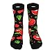 Chaussettes unisexes avec motif tomate - 40 cm - Pour homme et femme - Noir, 3 noir, taille unique