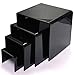 Mirart Black Acrylic Display Risers-Set of Four (2 inch, 3 inch, 4 inch and 5 inch) (Black)