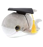 DolliBu Big Eye Shark Graduation Plush - Graduation Stuffed Animal Plush Shark with Dress Up Cap with Tassel Outfit - Congratulations Gifts with Personalization - 6 Inches