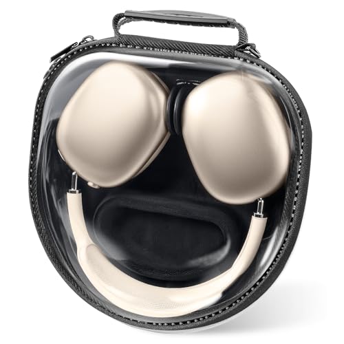 ProCase Smart Case for AirPods Max, Supports Sleep Mode & Clear Front Hard Cover Travel Carrying Headphone Case, AirPods Max 2024 2020 Protective Port