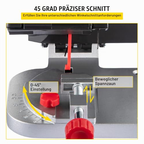 VEVOR Mini-Gehrungs-Kappsäge 90 W Kappsäge, inkl. 3 x Sägeblätter 5 cm & 5,87 cm, 12/10 / 4 mm...