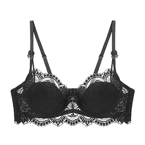 Soutien-gorge armatures noir 90D en dentelle non doublé WENJUN
