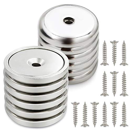 Neodymium Cup Magnets, Strongest Round Base Magnets,Hold up to 95 Pounds - 12pack