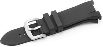 Compatible with Armani Watch 32mm Band, Soft Silicone Rubber Replacement Strap for Armani Watch Exchange AX Series AX1040 AX1041 AX1042 AX1050 AX1067 AX1068 AX1070 AX1084 AX1089 AX1090, Black